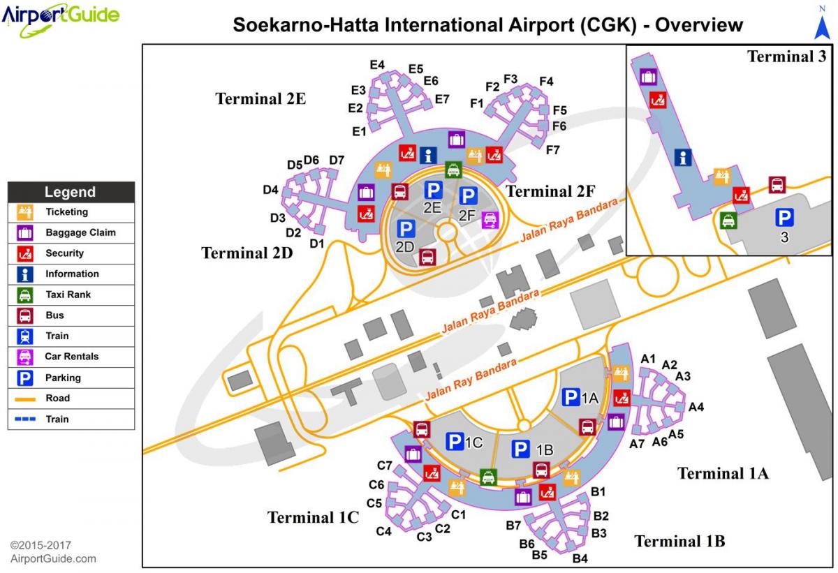 soekarno hatta airport terminal 2 map