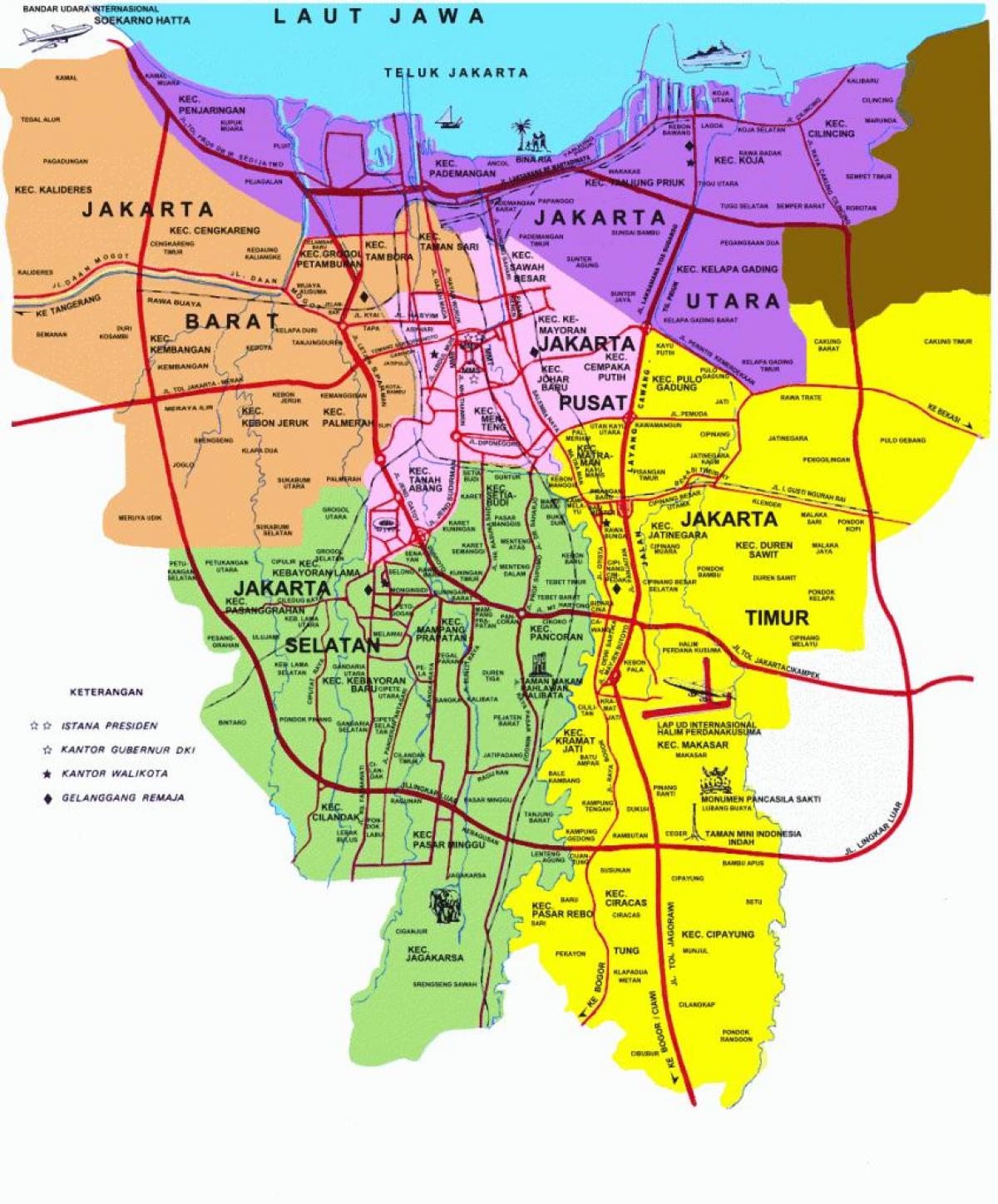 map of Jakarta attractions