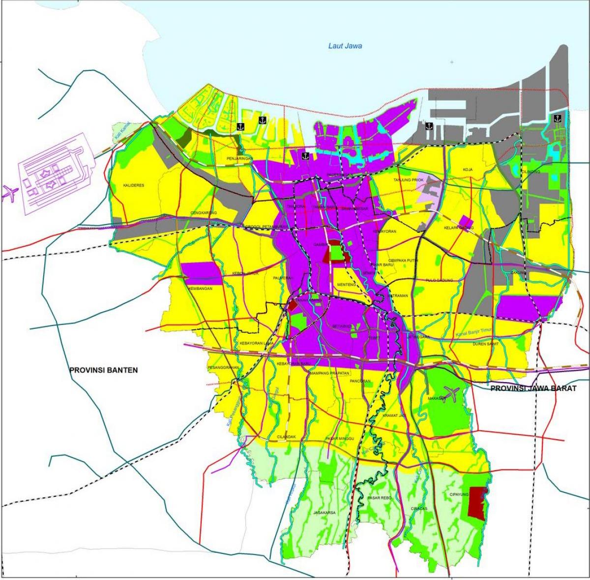 map of Jakarta cbd