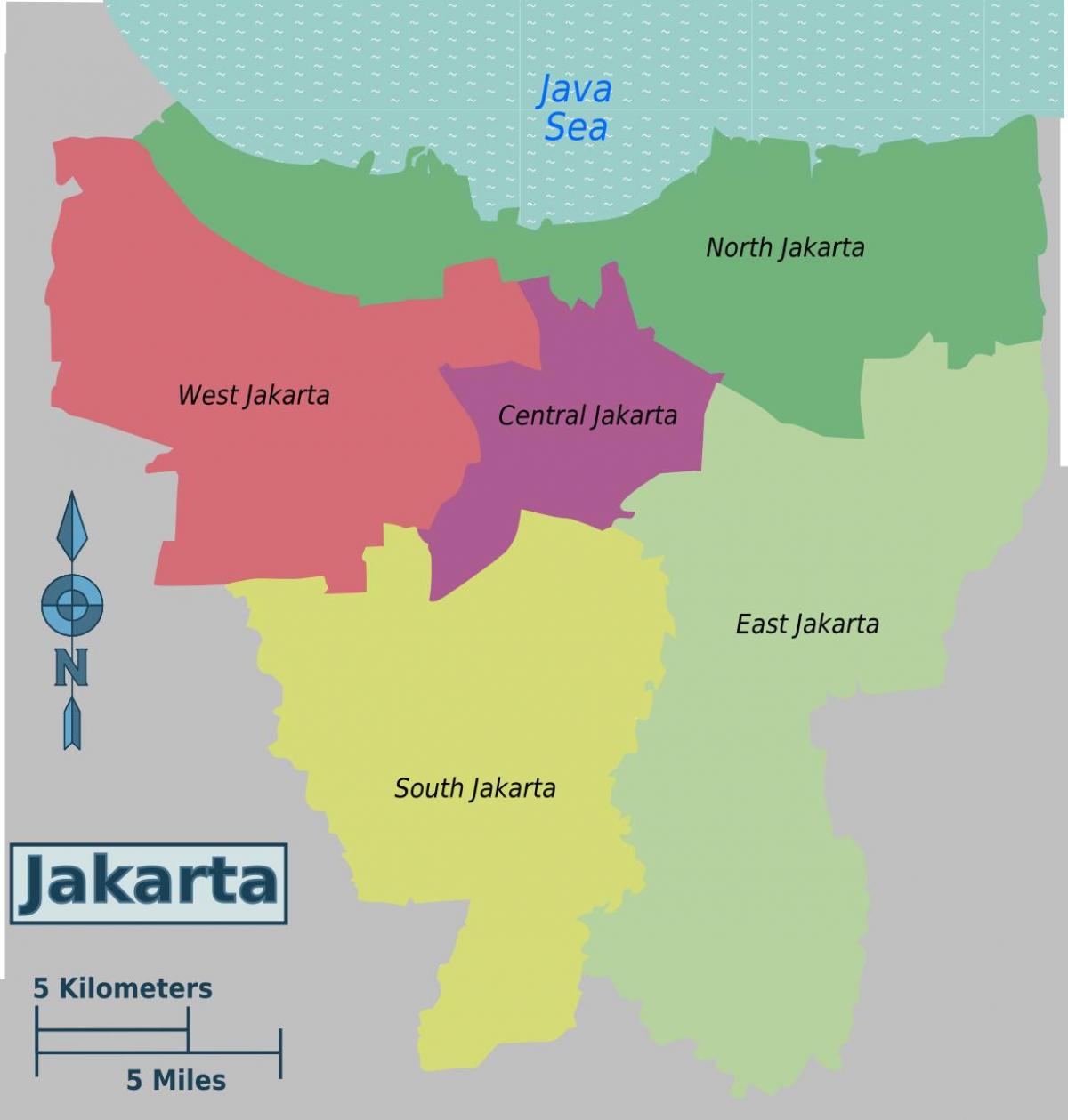 map of Jakarta districts