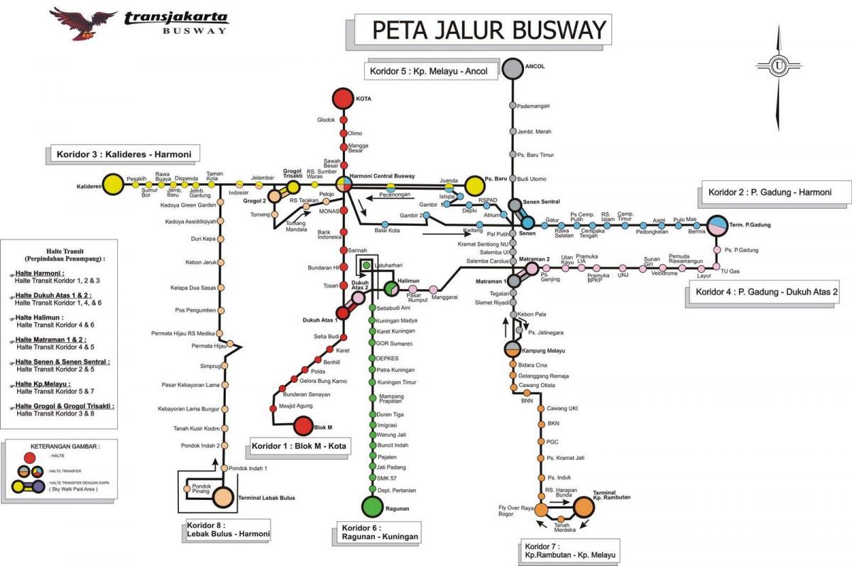Jakarta bus map