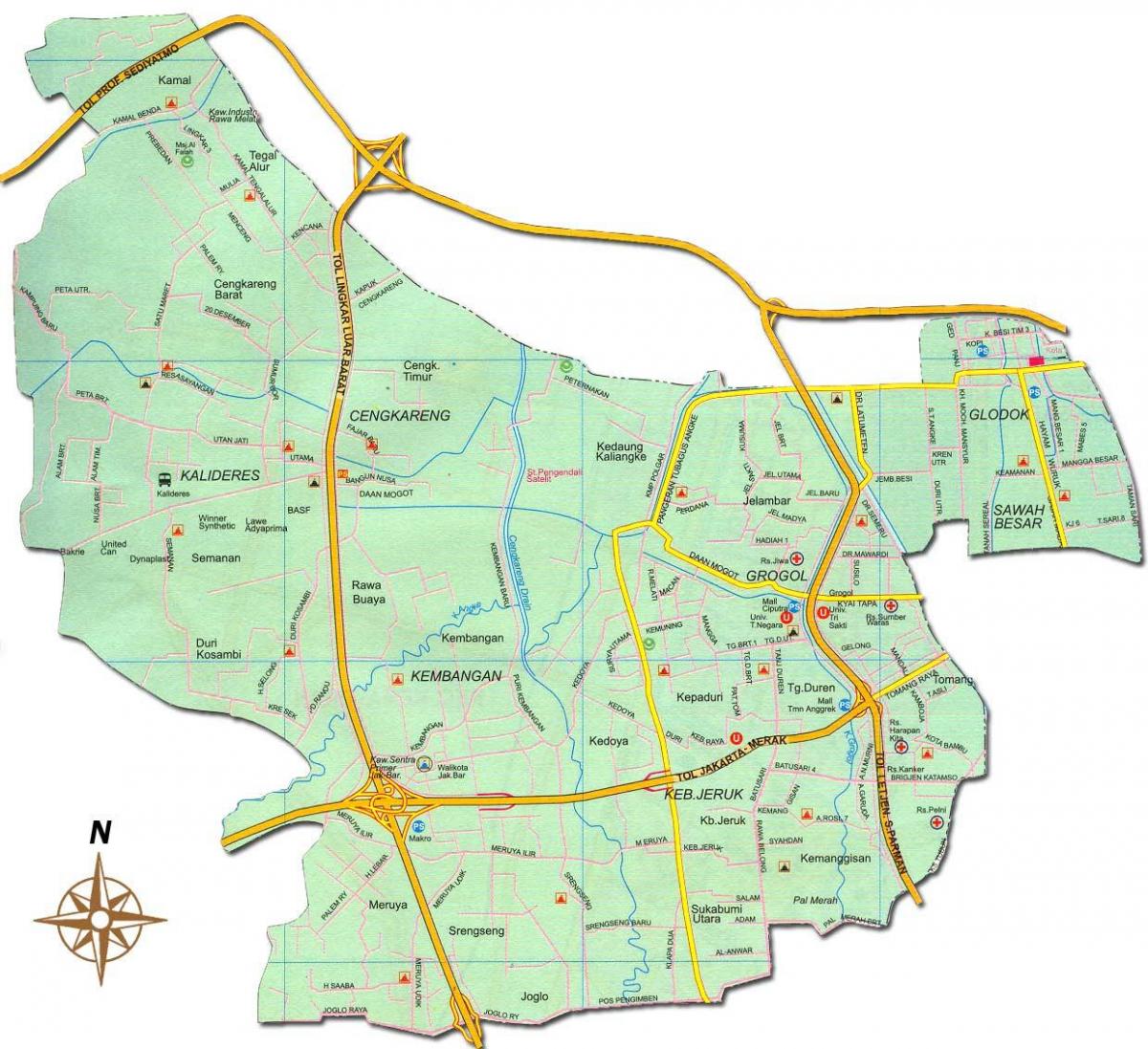 Jakarta barat map