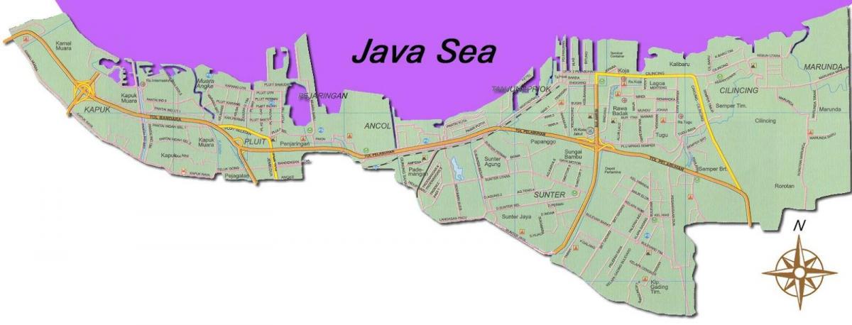 Jakarta utara map