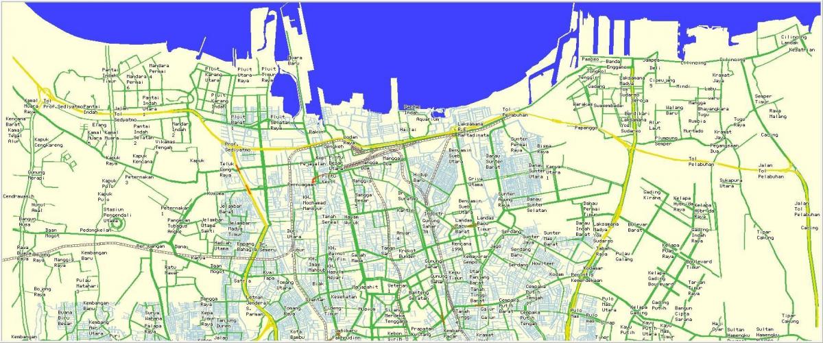map of north Jakarta