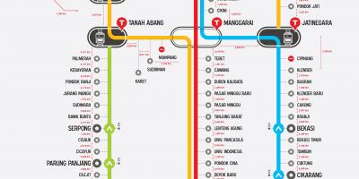 Commuter line Jakarta map