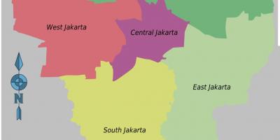 Map of Jakarta districts