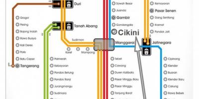 Map of Jakarta train station
