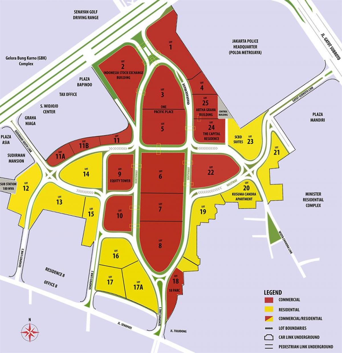 map of scbd Jakarta